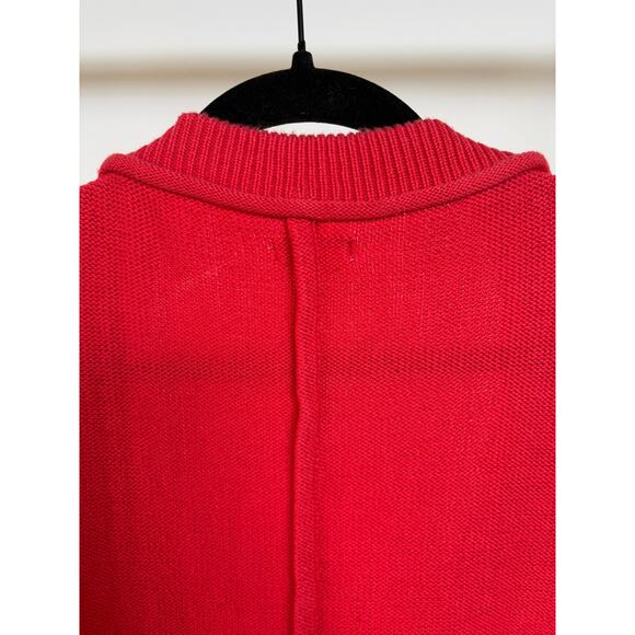 Pol Oversized Hot Pink Knit Cozy Chunky Cardigan Sweater Balloon Sleeve - Picture 9 of 9